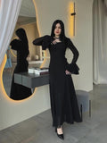 2024 Gentle Wind And Chiffon Gentle Lotus Leaves Side Ribbon Repair Dress