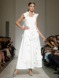 Elegant Famous Style Dress 2025 Spring Model High-End Splicing Three-Dimensional Flower Hanging Dress Women's Dress
