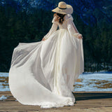 Seaside Holiday Dress Long Sleeves Sun-Drag Long Skirts Outside Wearing Shirt Beach Dress Morning Robes