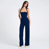Fashion Temperament Casual Thin Bag Cover Hanging Neck Jumpsuit Woman Autumn New Sexy Women's Clothing DJPT