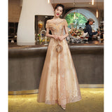 Evening Dress Women's 2025 New Banquet Temperament Famous Fairy Moderators Heavy Industry Annual Conference Dress