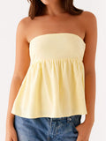 Summer Women's Waist Fashion Pure Color Short Small Top Direct Sales DJPT