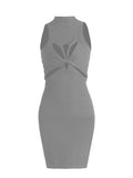 Spice Girl Wind 2025 Spring New Squeeze Twisted Knitted Sleeveless Vest-Packed Dress Woman