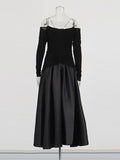 French Retro Style Dress 2025 Summer New Hanging Neck One-Word To Receive Waist Long Dress Dress Dress Dress