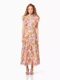 Leaf Leaf Lace Dress 2024 Summer And Autumn New Flying Sleeve Print Embroidery Sleeves Sleaf Slim Skinny Dress