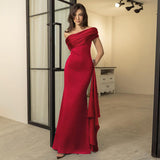 Shoulder Mesh Ribbon Dress Dress In New Temperament Black Dress Woman DJPT