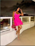 French Hanging Neck Banding Dress Beautiful High-End Feel Party Small Dress