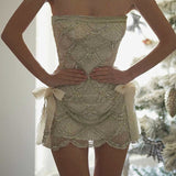 And Summer 2025 New Sexy Hottie Smear Heavy-Bright Squint Small Dress High-End Birthday Party Dress