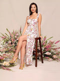 2024 New Garden Style Comfortable Fashion Flower Sling Dress