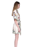 Niche 2025 New Collar Short Sleeves Printed With Thin Dress Woman