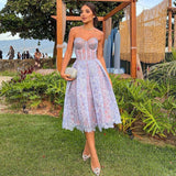 Summer Dinner Women's Dresses Renders With Chest Dresses Sexy Embroidered Lace Dress