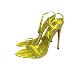 Word With Simple Sandals 12CM High Heel Sexy Fashion Large-Size Men's And Women's Backstring Shoes High Quality Shoes