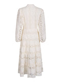Court Dress 2025 Summer New Fashion Collar Lantern Sleeve Embroidered Dress Dress Woman
