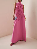 Temperament Elegant Wind Dress 2025 Summer New Collar Bow Flower Design Feeling Dress Dress Woman