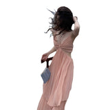 Dress Sexy Pure Desire Irregularly Exposed Waist Thin Sling Dress Design Feeling 100 Folded Dress Dress Dress Dress Woman