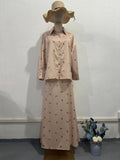 2024 Women's Two Sets Of Breathable Casual Collar Flower Print Dress