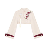 Design Of Camellia About The Chinese Style To Improve The Chinese Elements Of Women's Top Dress Suit 8827