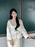 Gaoding 2024 Early Spring New Advanced New Chinese Coat Embroidery Light National Wind Collar Splicing Top