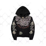 2025 New Direct Selling Retro Gothic Hop Long-Sleeved 3D Sweaty Loose Hooded Sport DJPT