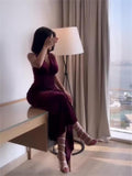 2024 New Girded Open Fork Leak Back Irregular Sleeveless Sexy Dress Woman