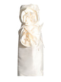 Dress Dress 2025 New Three-Dimensional Flower Open Fork Solid Color Repair Kite Summer Long Dress