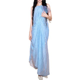 New Elegant Loose Folded Neck Dress Sexy Bare Sleeveless Holiday Dress