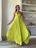 Summer New Sexy Breast-Wearing Dress Press-Folding High-End Evening Dress