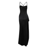 Autumn 2025 New Famous Style Temperament Sexy Body-Shrinking Fork And Fork Of The Dress DJPT