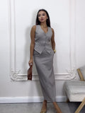 Summer Dress With A Set Of Solid Color Simple Loose Light Sleeveless Skirt Two Sets
