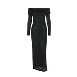 Summer 2025 New Temperamental Dress Sexy Shoulder-Shaped Ring Dress Woman DJPT