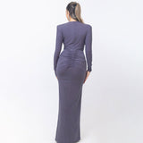 And Winter Fashion Sexy Deep V Tie Ribbon Dress New Babes Open Fork To Repair Dress HZ0628