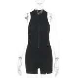 Quick Dry-In-Body Shorts Peach Hip Jumpsuit Hottie Hollow Tight Zipper Yoga Pants DJPT