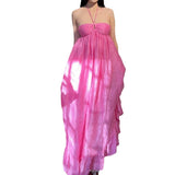 Fashion Lotus Leaf Side Bra Dress 2024 New Loose Temperament Casual Holiday Dress