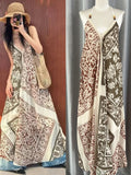 Years Of Holiday Style Design Feel Beautiful Seaside Print Slings Niche Clenient Dress