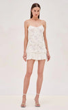 Summer New Sling Broth Three-Dimensional Flower Splicing Skirt Swing Short Dress Dress Woman