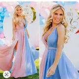 Women's Cotton Splicing Mesh Pregnant Women Drag Sleeveless Dress Photo Dress 1205 Maternity