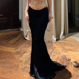 Flower Tector Blouse With Fishtail Half Skirt 2024 New Temperament Birthday Party Set