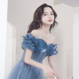 Evening Dress 2025 Summer Simplicity Banquet Temperament Performance Host Art Examination Dress