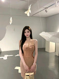 Niche Design Beautiful Braided Hip Skirt 2024 Sexy Pure Desire To Repair Lace Splicing Sling Skirt