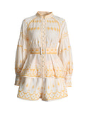 Women's New 2025 Fashion Collared Shirt High-End Feel Shorts To Repair Summer Suit Women