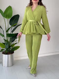 2024 New Central And East Asia Folds Are Loose And Comfortable Solid Color Small Fresh Suit