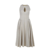 Summer 2025 New Fashion Mid-Sleezy Dress Temperament Sexy Hollow A Dress Woman DJPT