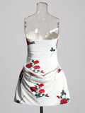 Famous Style Thoracic Dress Women's Dress 2025 Spring New Sexy Body-In-Print Fold Design Dress