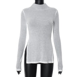 Women's Ultra-Thin Perspective Knitting High-Neck Long Sleeve Open Coat DJPT