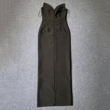 New Sexy Brat Banded Dress Flowers Diamond Open Fork Party Dress Long Dress