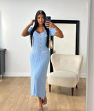 Summer Women's New Short Sleeve V-Neck Dress