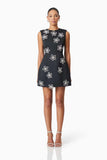 2025 New Australian Niche Round-Neckless Hand Nail Flower Three-Dimensional Short Dress Woman