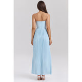 Women's New Sexy Breast-Wearing Shoulder-Folded Dress HZ0628