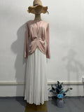 2024 Women's Fashion Collevement Roller Dress Elegant Suit Long Sleeve Dress