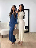 2024 Long-Sleeved Dress With Slim Skinny Knitted Long-Sleeved Dress